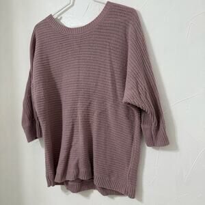 Juniper Ln Maternity - Pink Mauve Medium Size - 3/4 Sleeve Knitted Sweater
